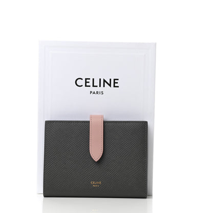 Celine Grained Calfskin Medium Multifunction Strap Wallet Grey Vintage Pink 8 of 8
