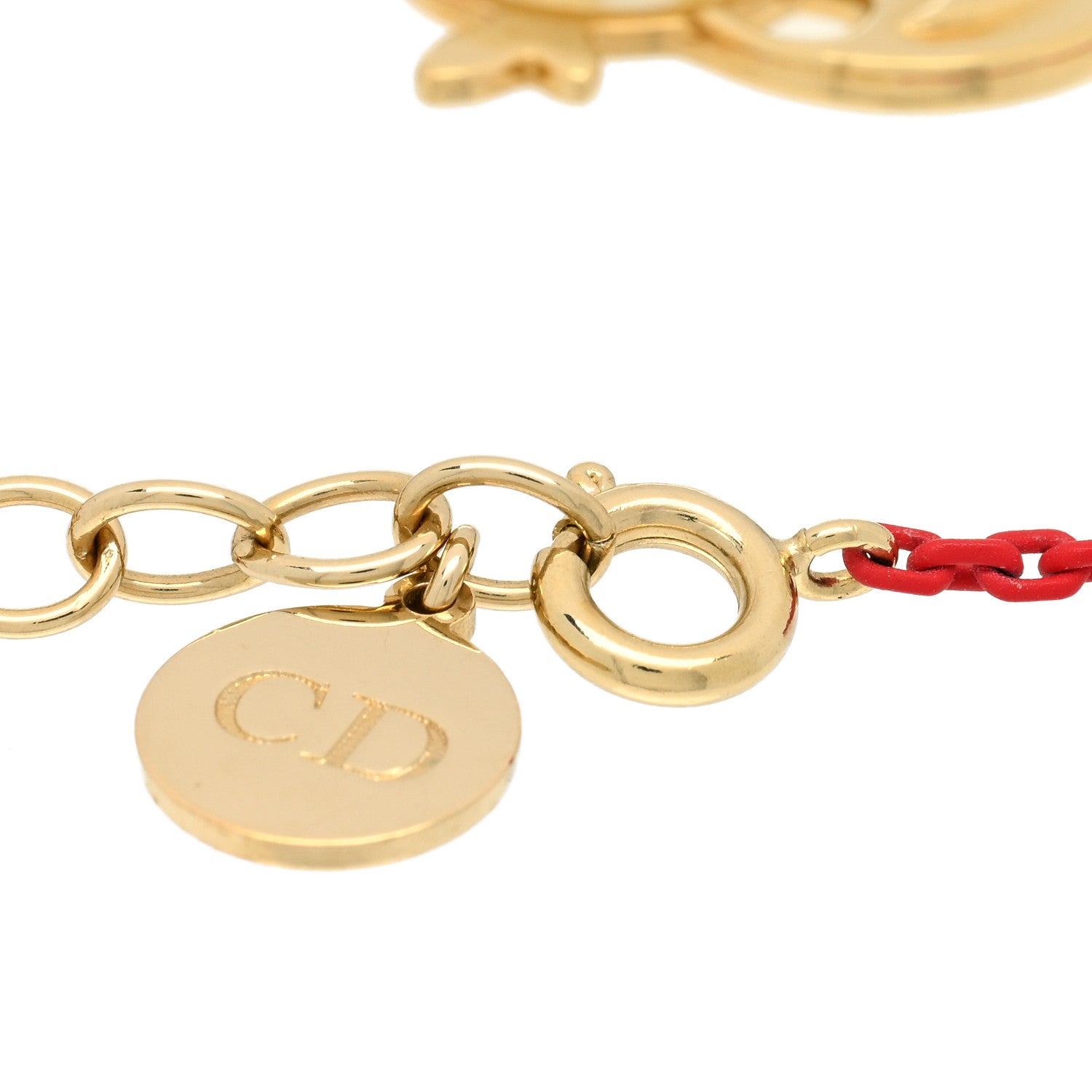 Christian Dior Pearl Diorelita Chinese New Year Rooster Bracelet Red 3 of 4