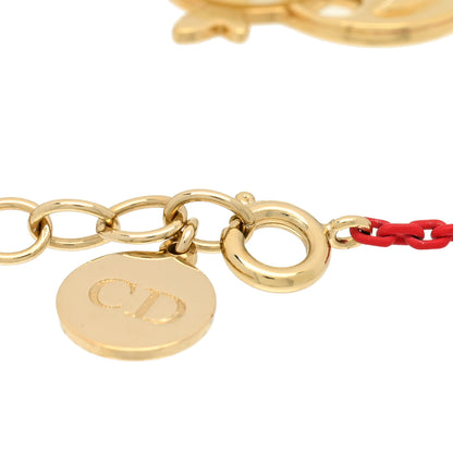 Christian Dior Pearl Diorelita Chinese New Year Rooster Bracelet Red 3 of 4