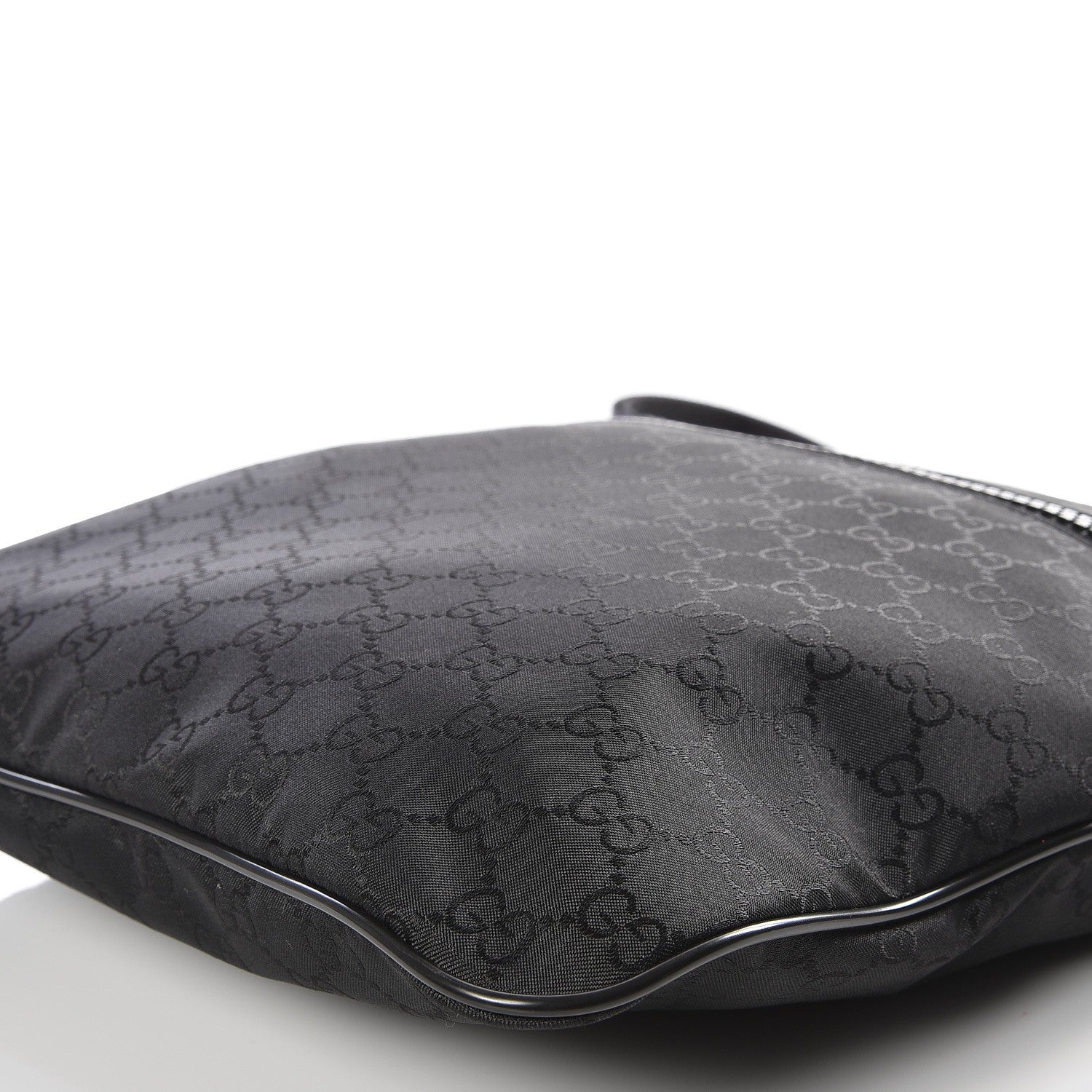 Gucci Nylon Monogram Medium Flat Messenger Bag Black 7 of 10