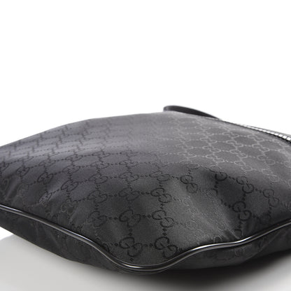Gucci Nylon Monogram Medium Flat Messenger Bag Black 7 of 10