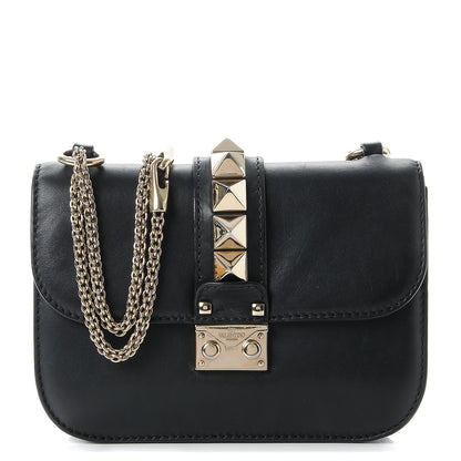 Valentino Garavani Vitello Small Glam Lock Rockstud Flap Black 1 of 9
