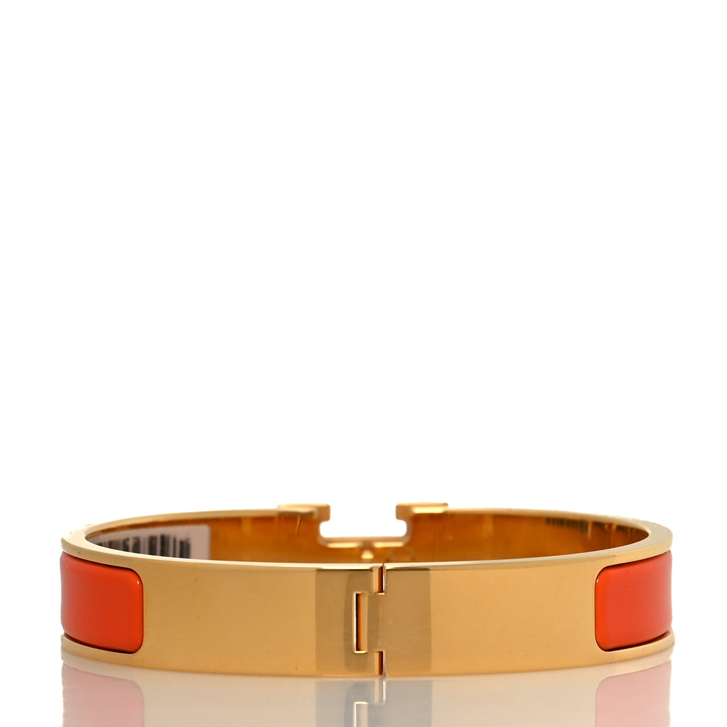 Enamel Narrow Clic Clac H Bracelet GM Orange
