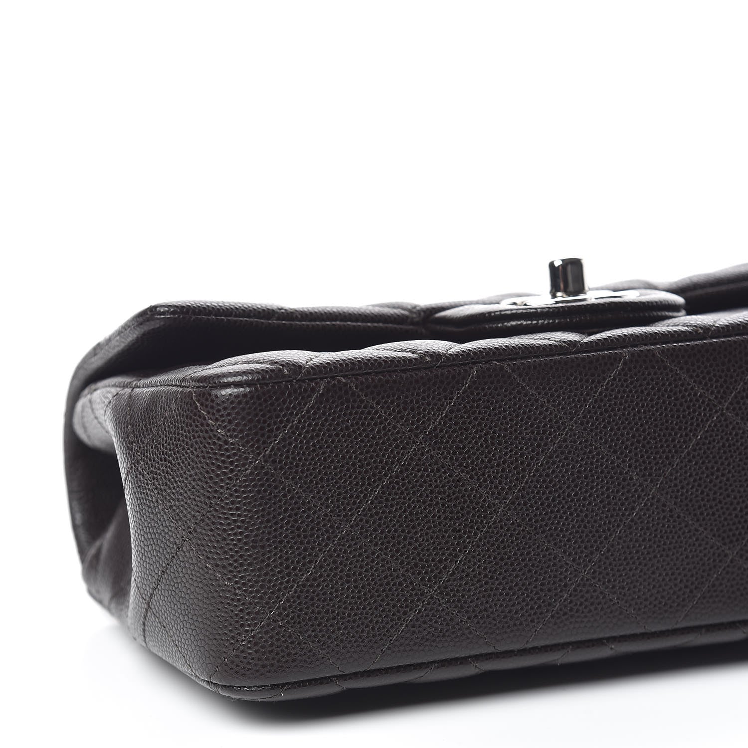 Chanel Caviar Quilted Mini Rectangular Flap Dark Brown 8 of 11