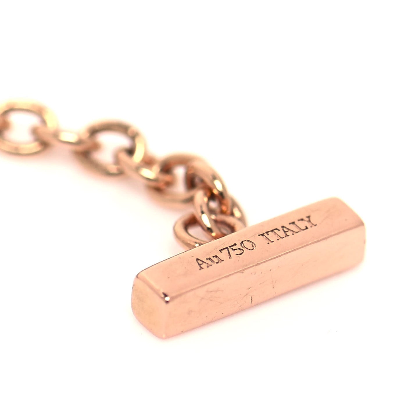 18K Rose Gold Diamond T Smile Bracelet