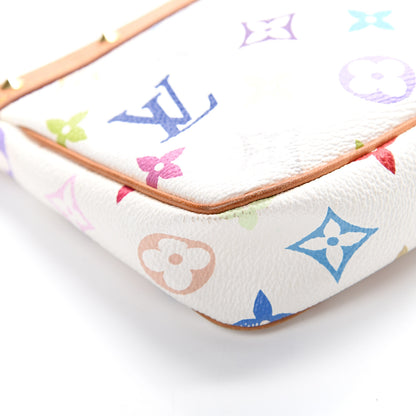 Louis Vuitton Monogram Multicolor Pochette Accessories White 12 of 13
