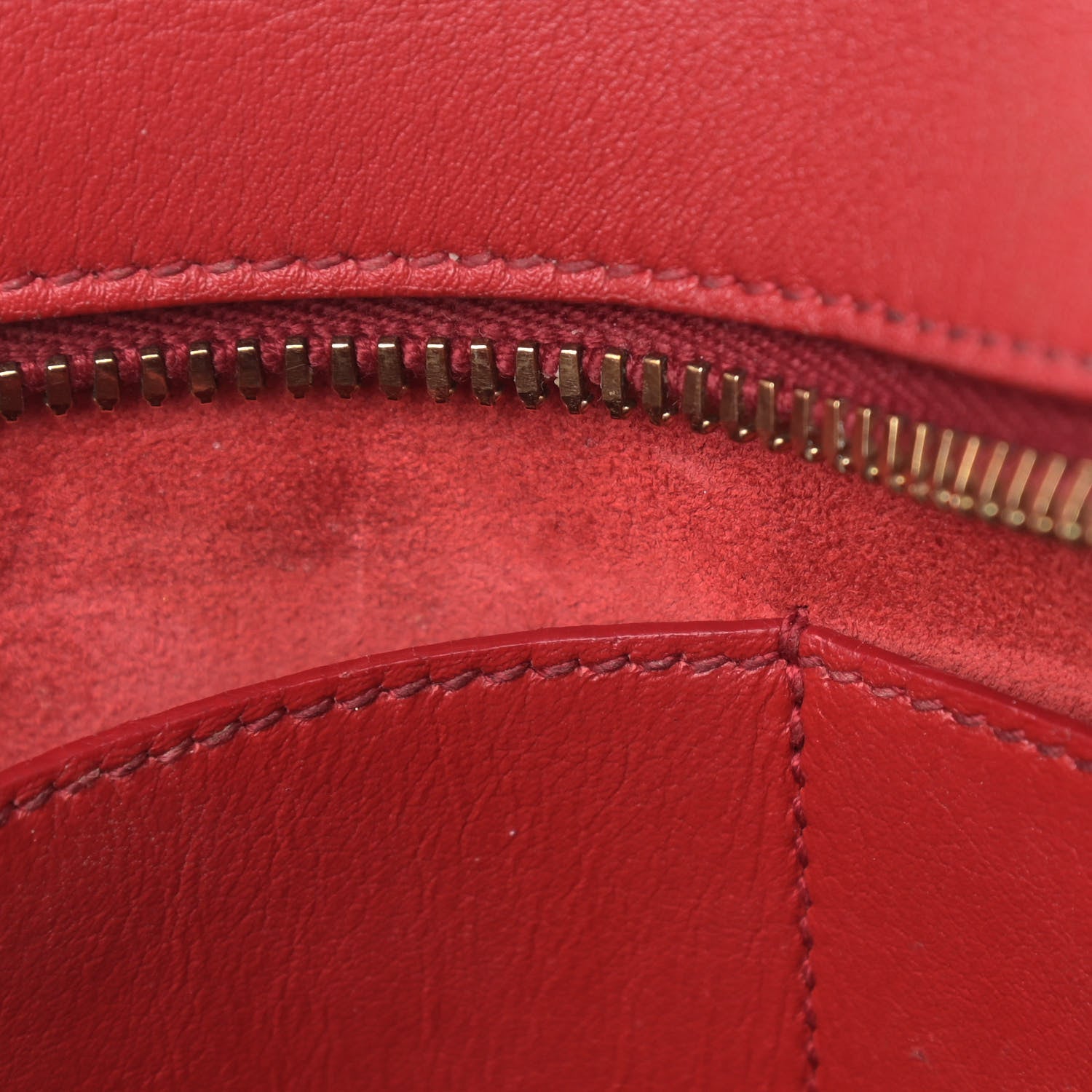 Saint Laurent Calfskin Small Monogram Cabas Lipstick Red 12 of 25