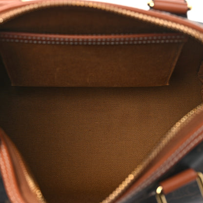Celine Triomphe Canvas Calfskin Small Boston Bag Tan 5 of 10