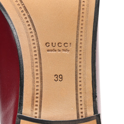 Gucci Betis Glamour Calfskin Womens Jordaan Loafers 39 Rosso Ancora 7 of 10