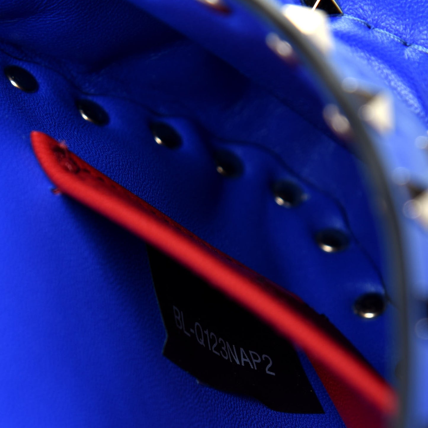 Nappa Small Rockstud Spike Shoulder Bag Acid Blue