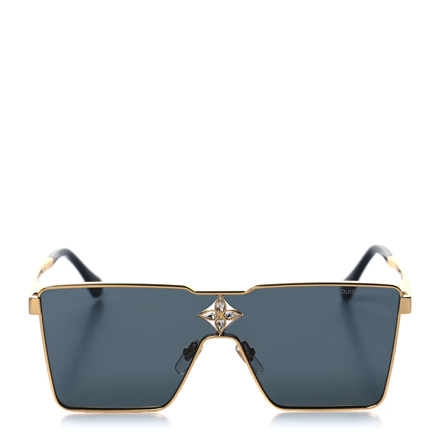 Louis Vuitton Metal Cyclone Sunglasses Z1700U Gold 3 of 9