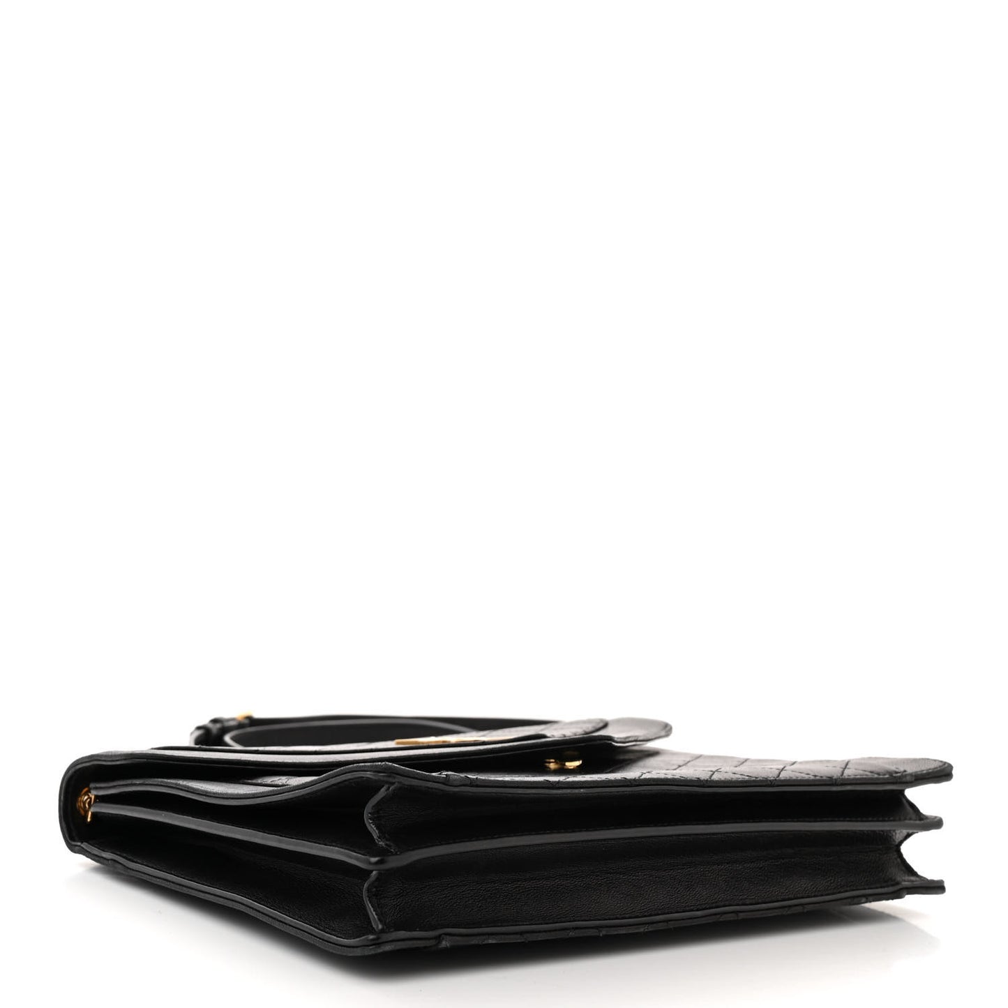 Lambskin Quilted Mini Gaby Satchel Black