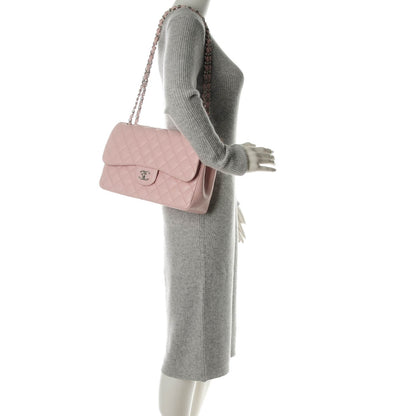 Chanel Lambskin Quilted Jumbo Double Flap Light Pink 2 of 8