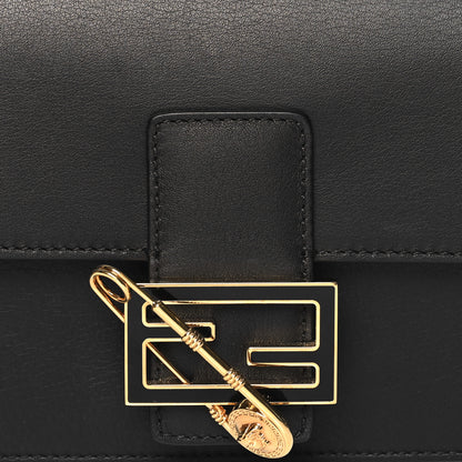 Fendi X VERSACE Vitello Seta Fendace Brooch Baguette Black 7 of 11