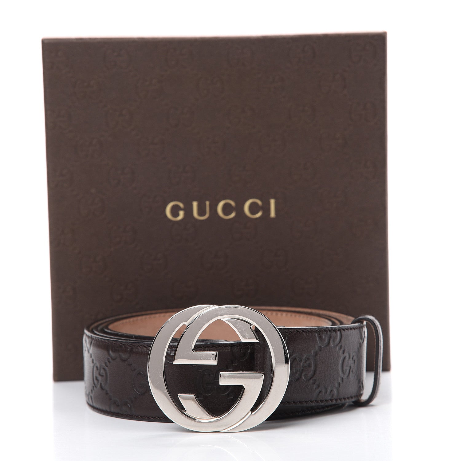 Gucci Guccissima Interlocking G Belt 110 44 Brown 8 of 8