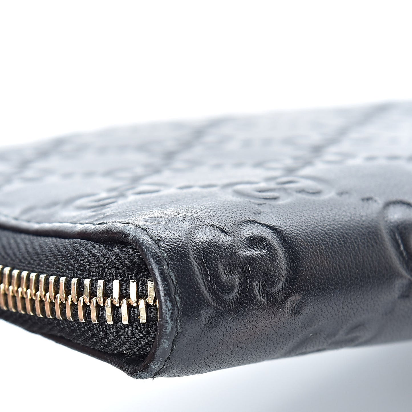 Guccissima Zip Around Travel Wallet Black