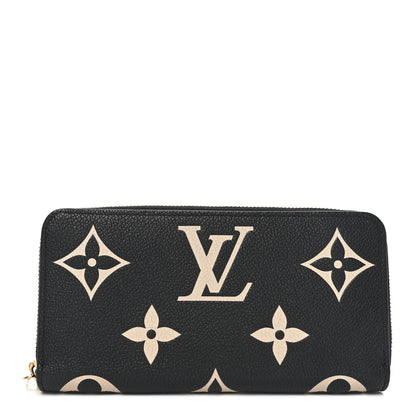 Louis Vuitton Empreinte Monogram Giant Zippy Wallet Black Beige 1 of 6