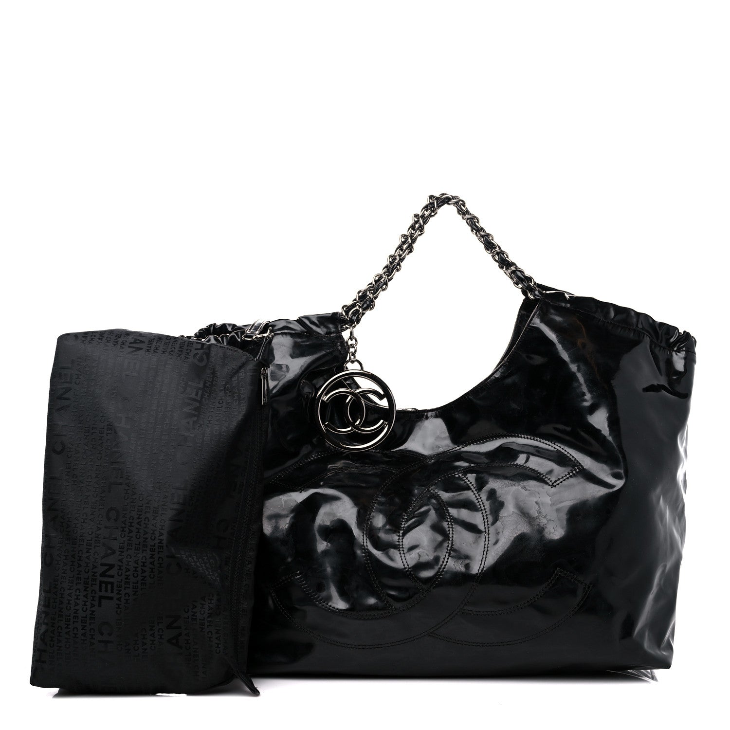 Chanel Vinyl XL Coco Cabas Black 1 of 16