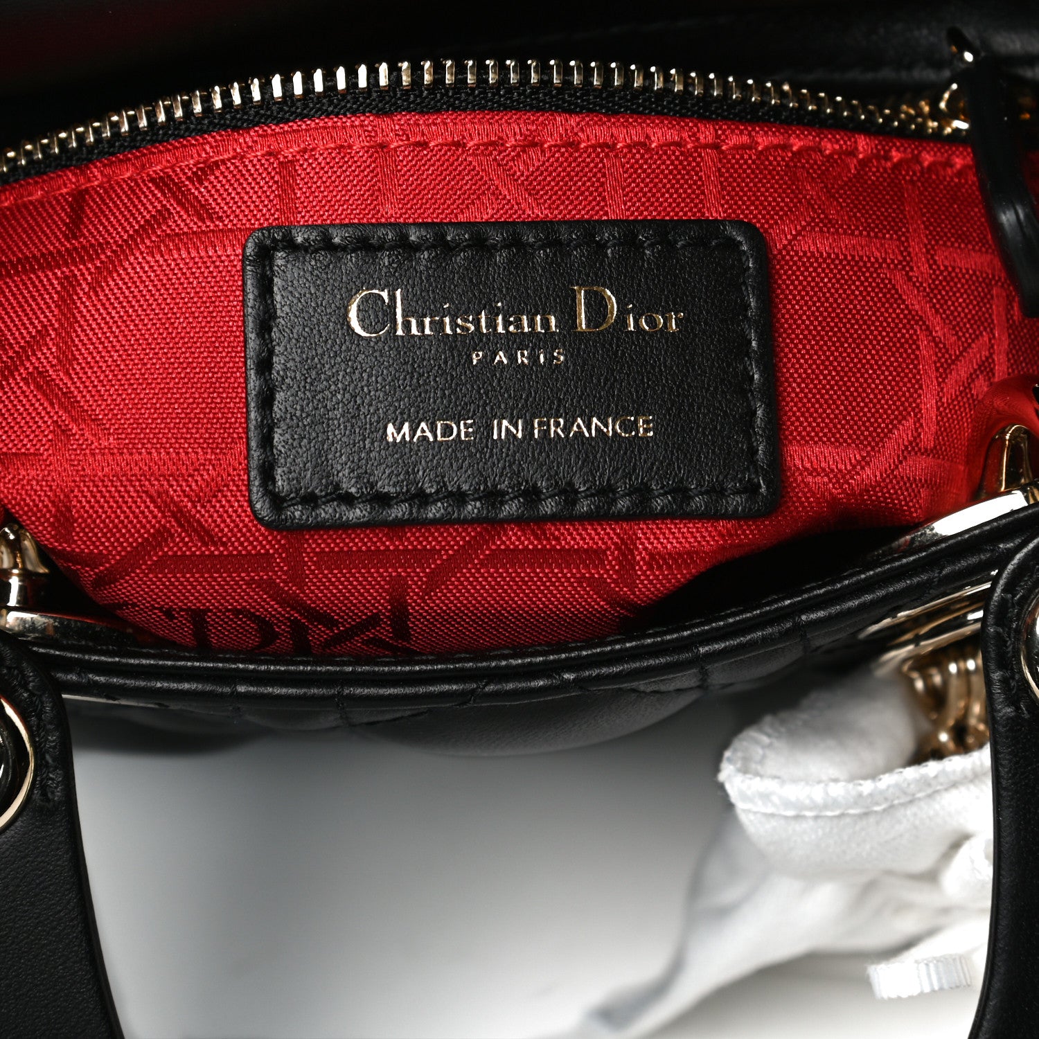 Christian Dior Lambskin Cannage Mini Lady Dior Black 6 of 14