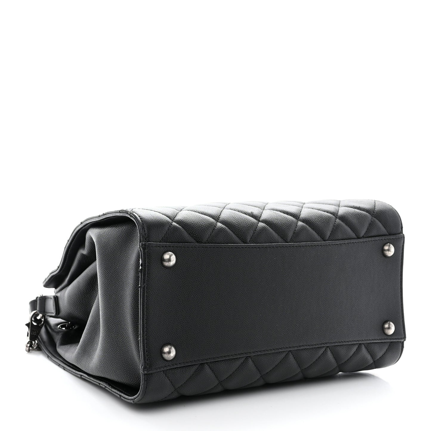 Caviar Quilted Medium CC Bucket Bag Black