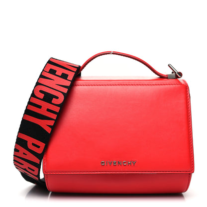 Givenchy Calfskin Mini Pandora Box Logo Strap Crossbody Bag Medium Red 1 of 11