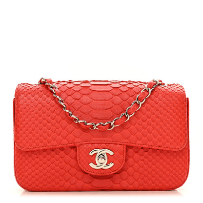 Chanel Snakeskin Mini Rectangular Flap Red 1 of 10
