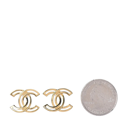 Chanel Metal Obazine CC Earrings Gold 2 of 4
