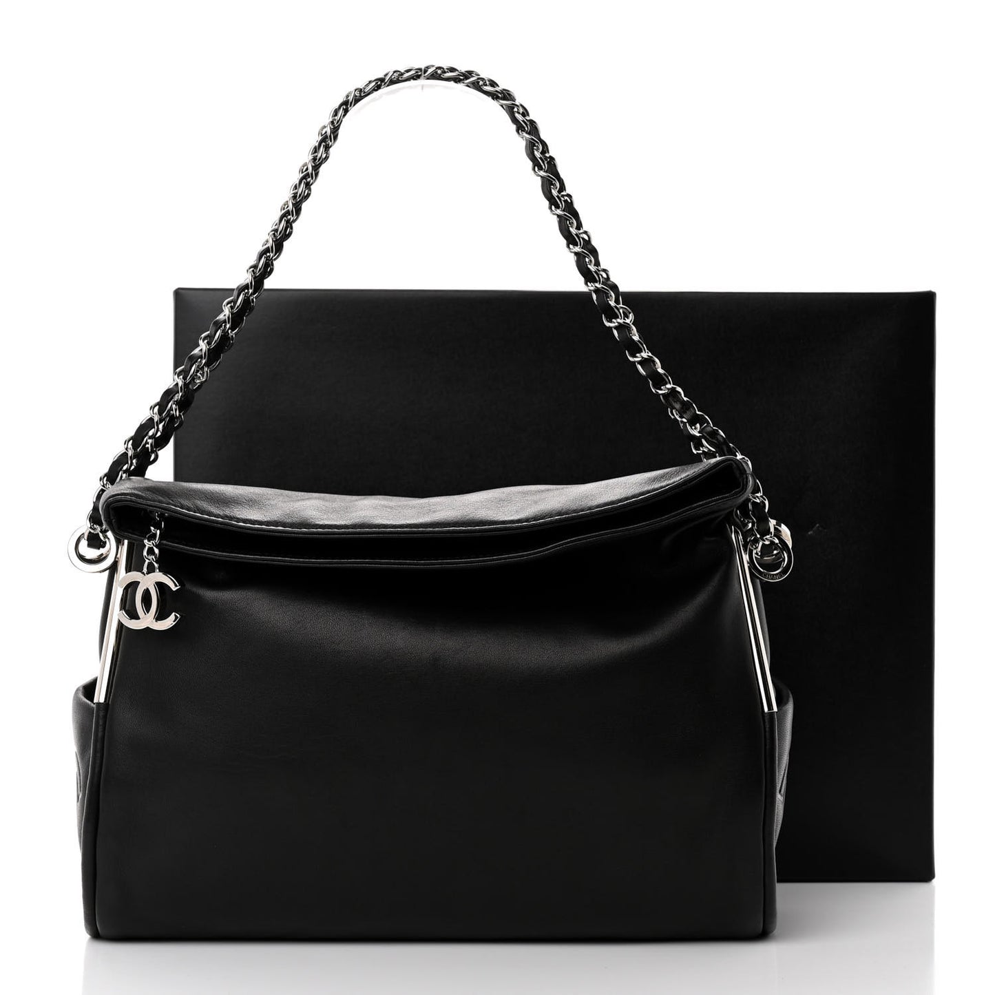 Lambskin Medium Ultimate Soft Tote Black