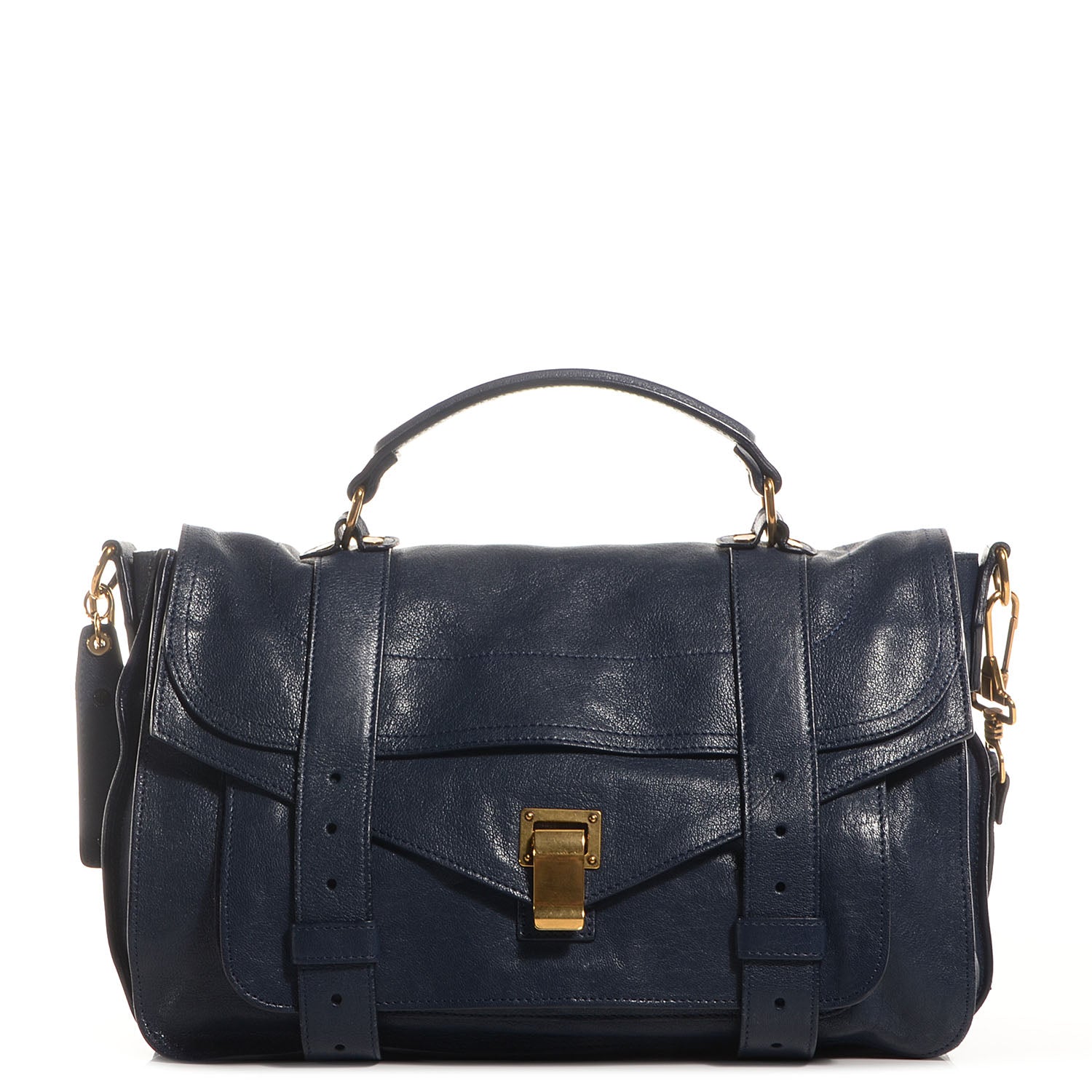 Proenza Schouler Lambskin PS1 Medium Satchel Midnight 1 of 15