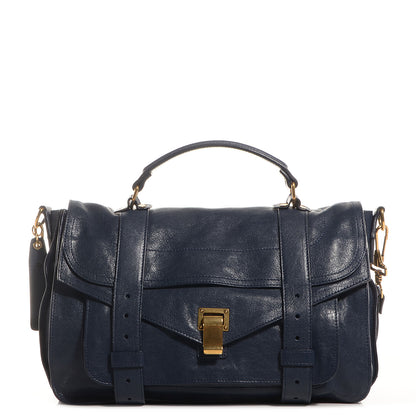 Proenza Schouler Lambskin PS1 Medium Satchel Midnight 1 of 15