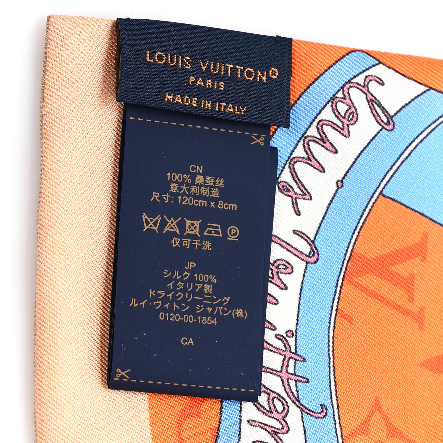 Silk Monogram LV Journey Bandeau Rose Orange