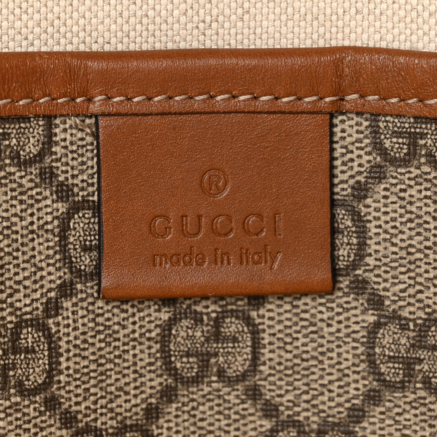 GG Plus Monogram Medium Signature Web Loop Tote Light Brown