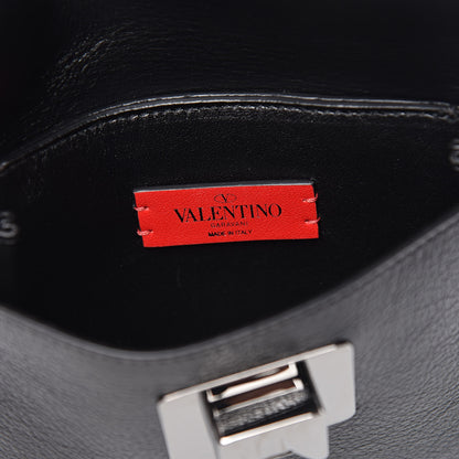 Valentino Garavani Smooth Calfskin Small VRing Crossbody Bag Black 7 of 10