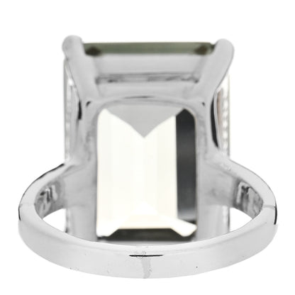 Tiffany Sterling Silver Green Quartz Sparklers Cocktail Ring 48 4.5 4 of 5