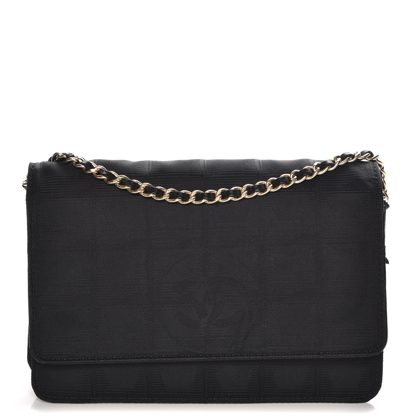 Nylon Travel Wallet On Chain WOC Black