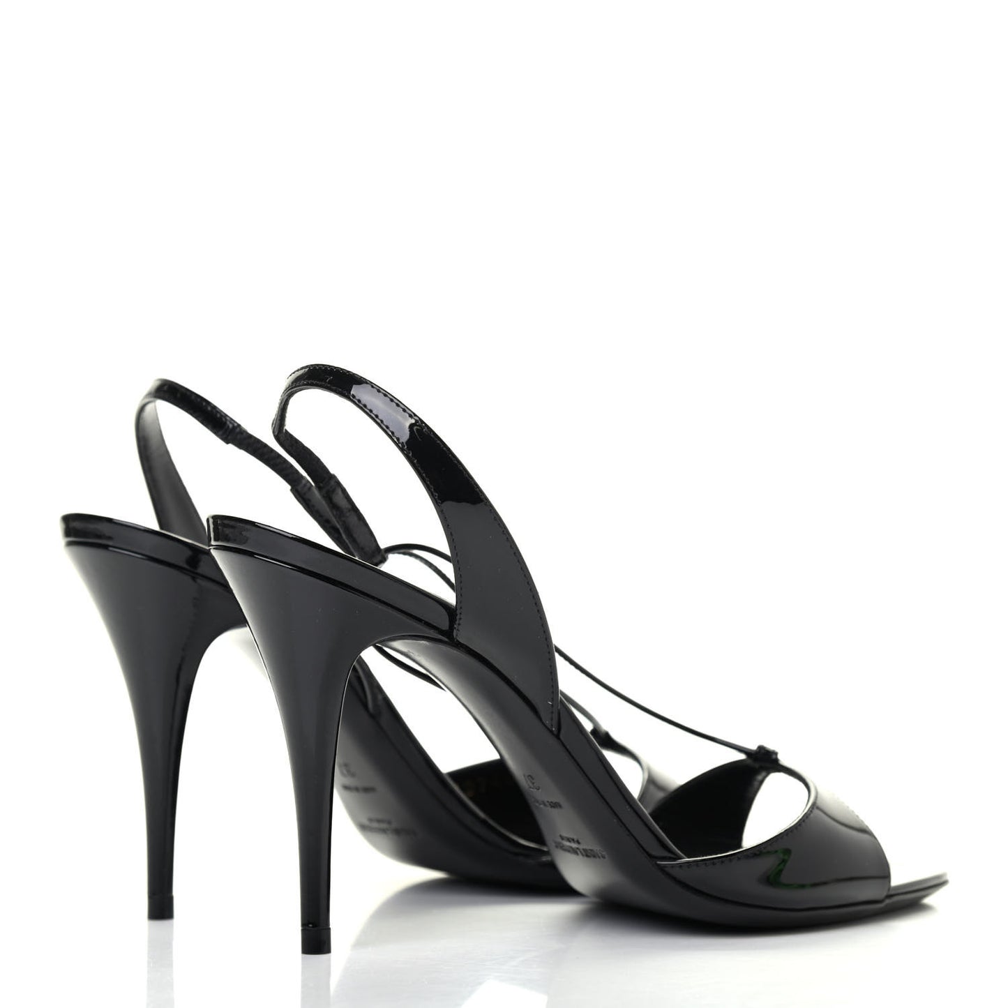 Patent Calfskin Anouk 110 Sandals 37 Black