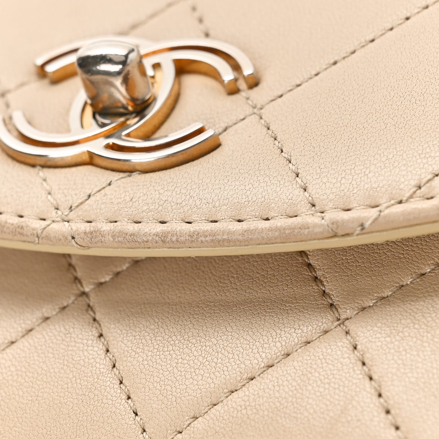 Chanel Lambskin Quilted Small Trendy Spirit Top Handle Bag Beige Beige 10 of 16