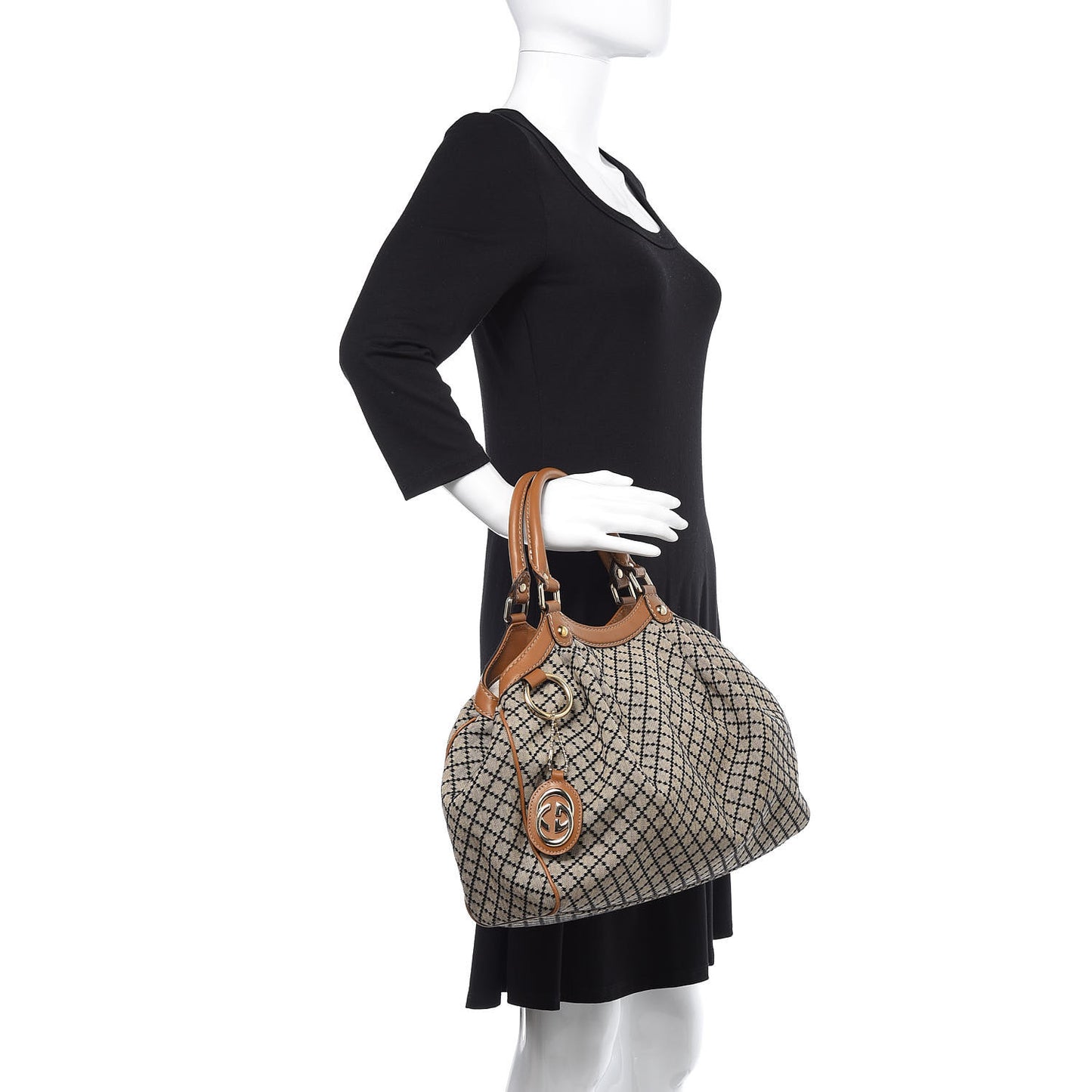 Diamante Medium Sukey Tote Brown