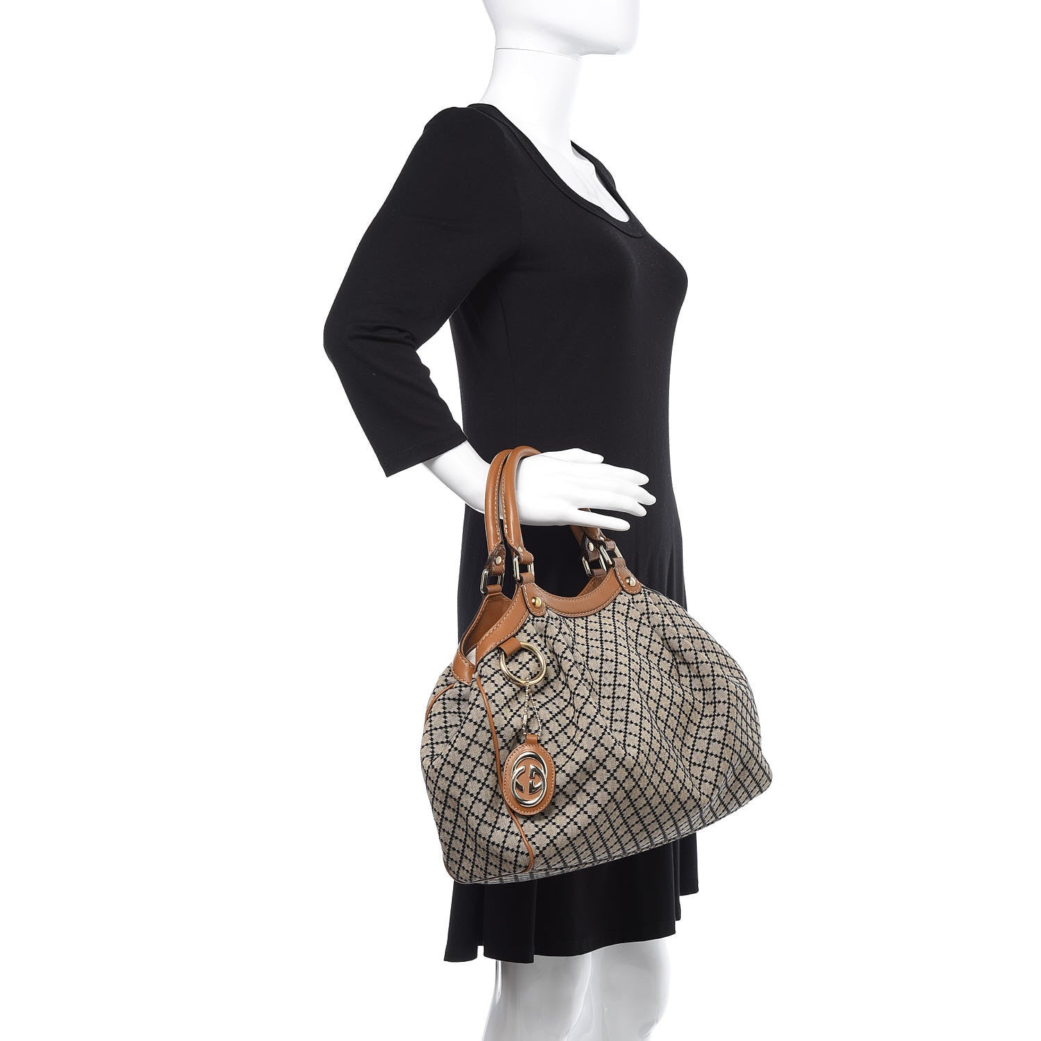 Gucci Diamante Medium Sukey Tote Brown 2 of 12