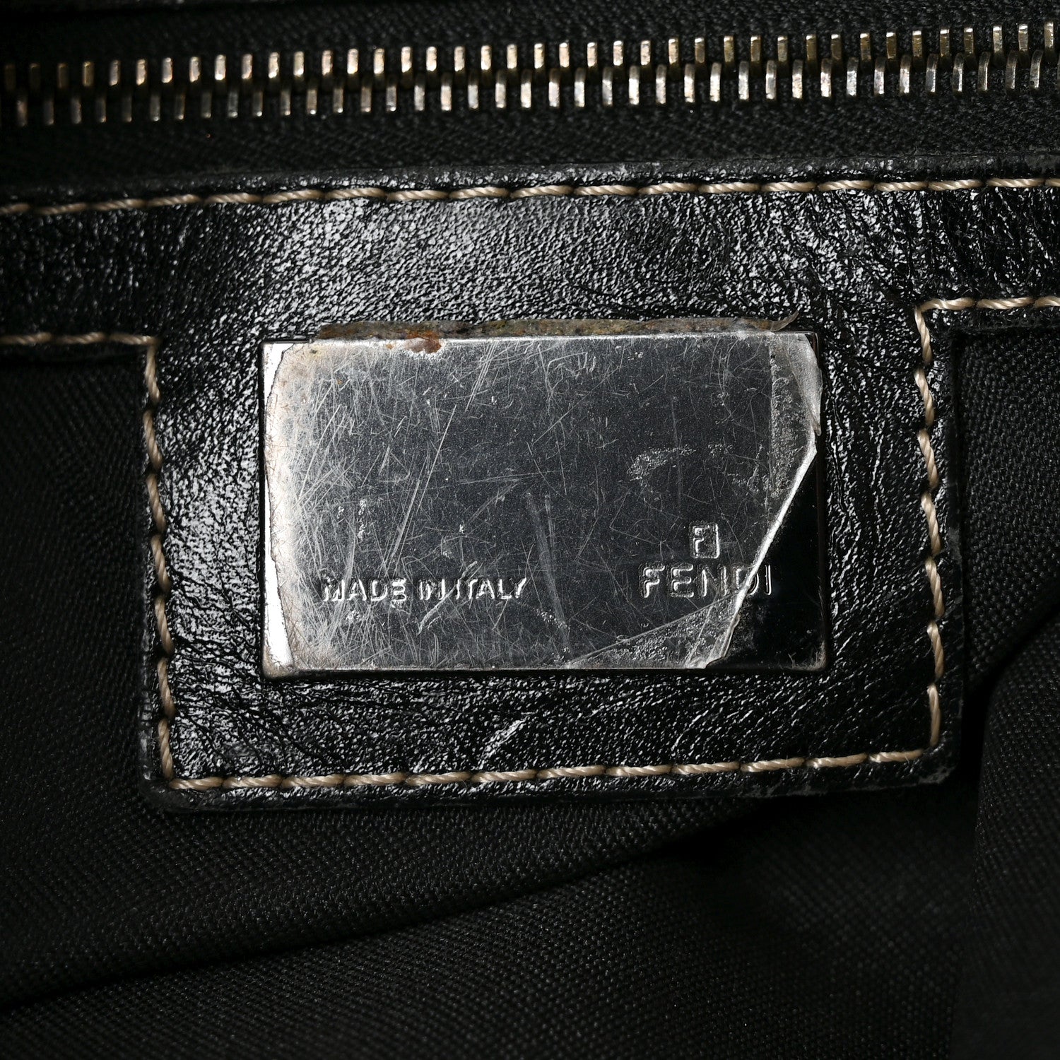 Fendi Zucchino Mama Baguette Black 6 of 10