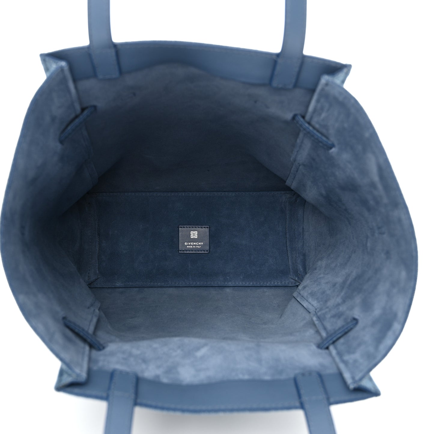 Denim Small Voyou Small North South Tote Blue