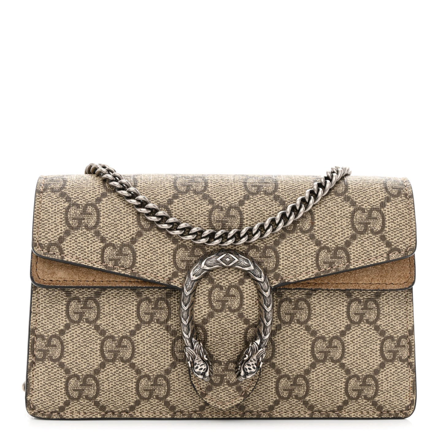 GG Supreme Monogram Super Mini Dionysus Shoulder Bag Taupe