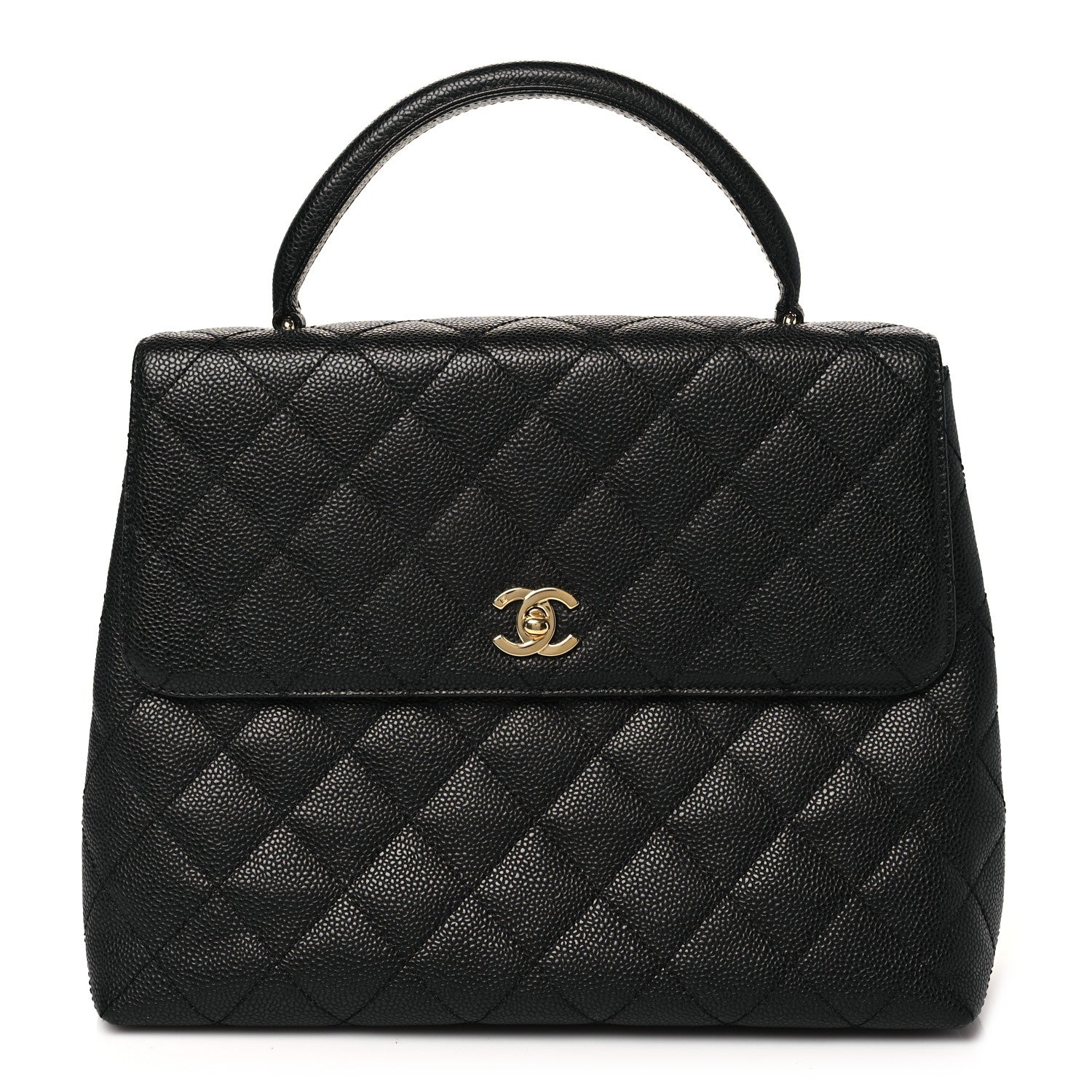Chanel Caviar Quilted Jumbo Kelly Flap Black 1 of 11