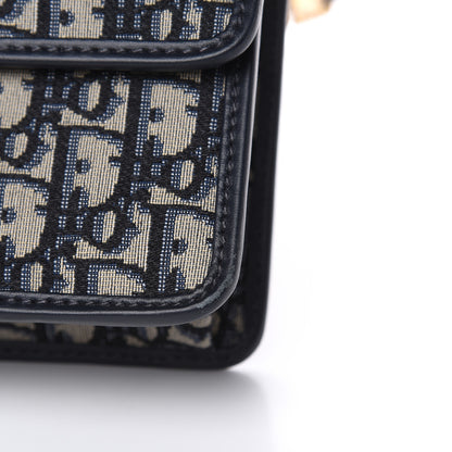 Christian Dior Oblique 30 Montaigne Flap Bag Blue 9 of 10