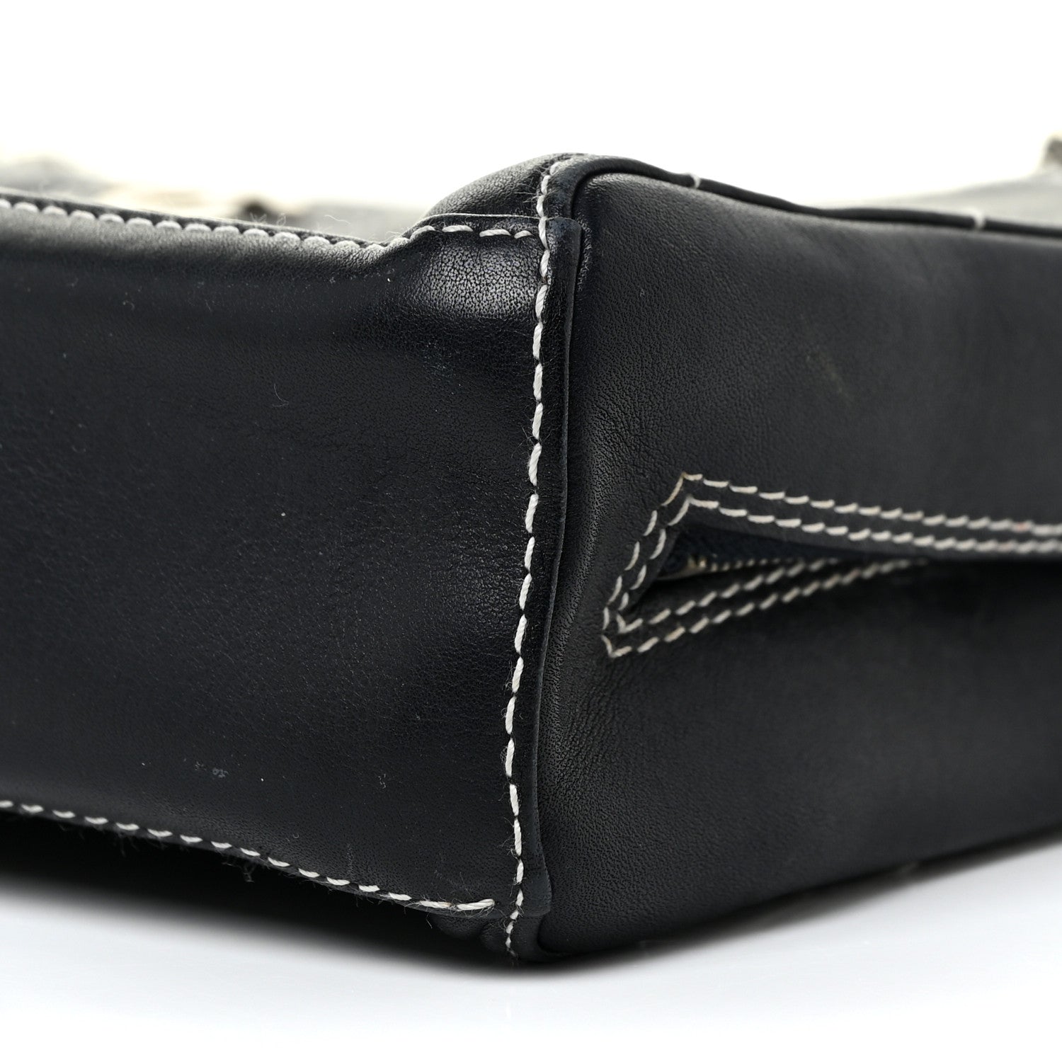 Chanel Lambskin Square Stitched Shoulder Bag Navy 10 of 26