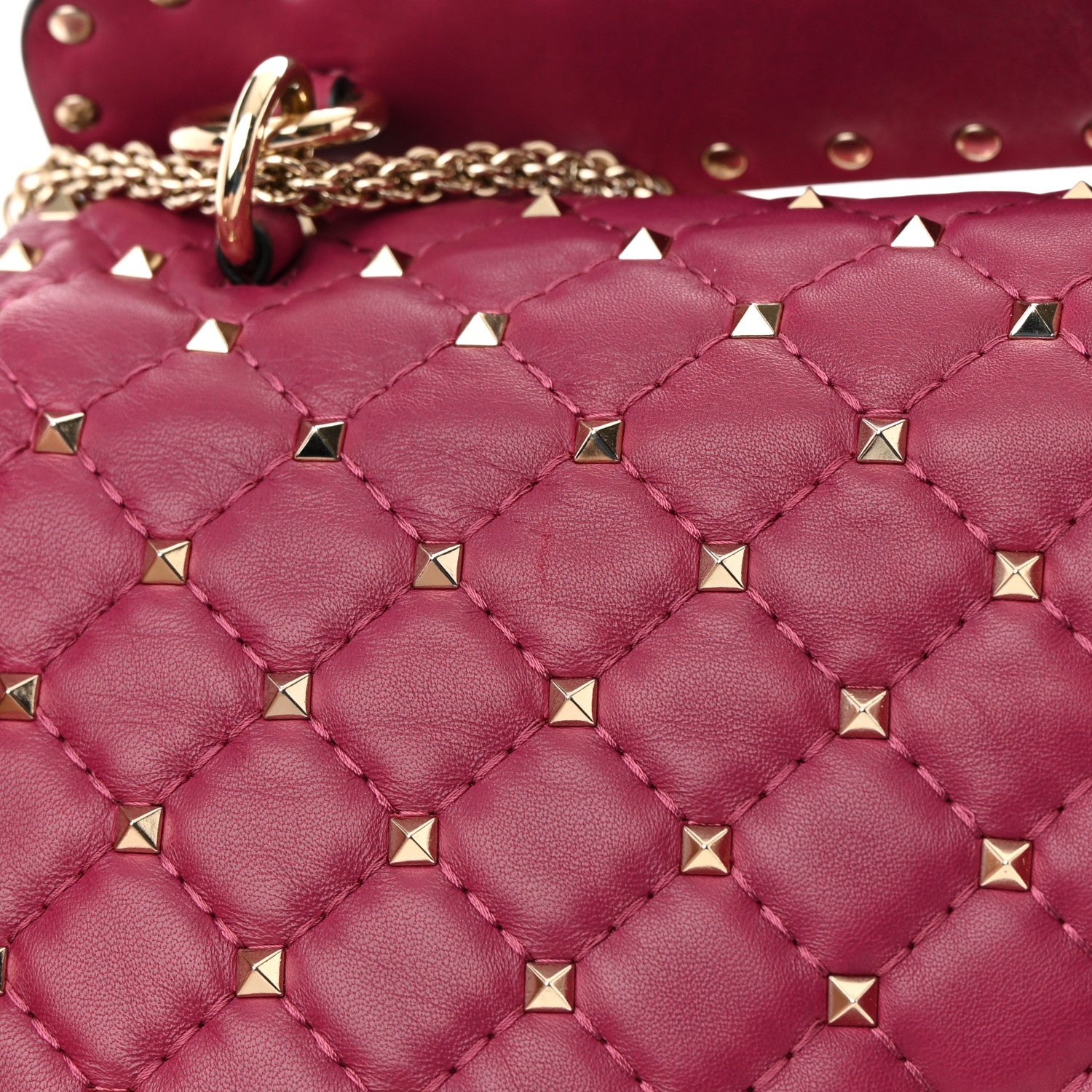 Valentino Garavani Nappa Large Rockstud Spike Shoulder Bag Camelia 16 of 16