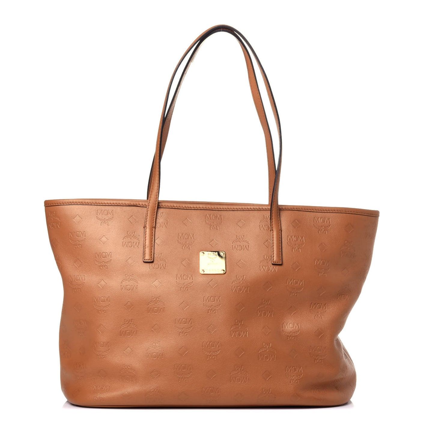 Calfskin Ottomar Monogram Tote Cognac