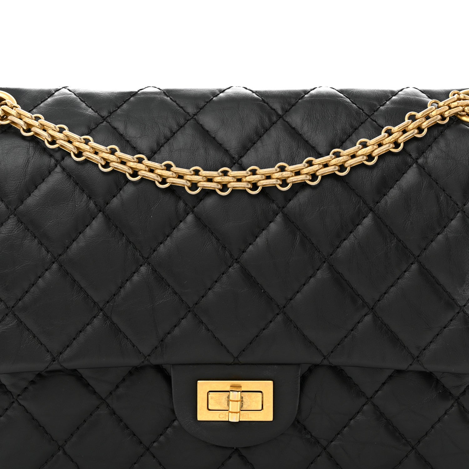 Chanel Aged Calfskin Quilted 2.55 Reissue 226 Flap Black 8 of 11