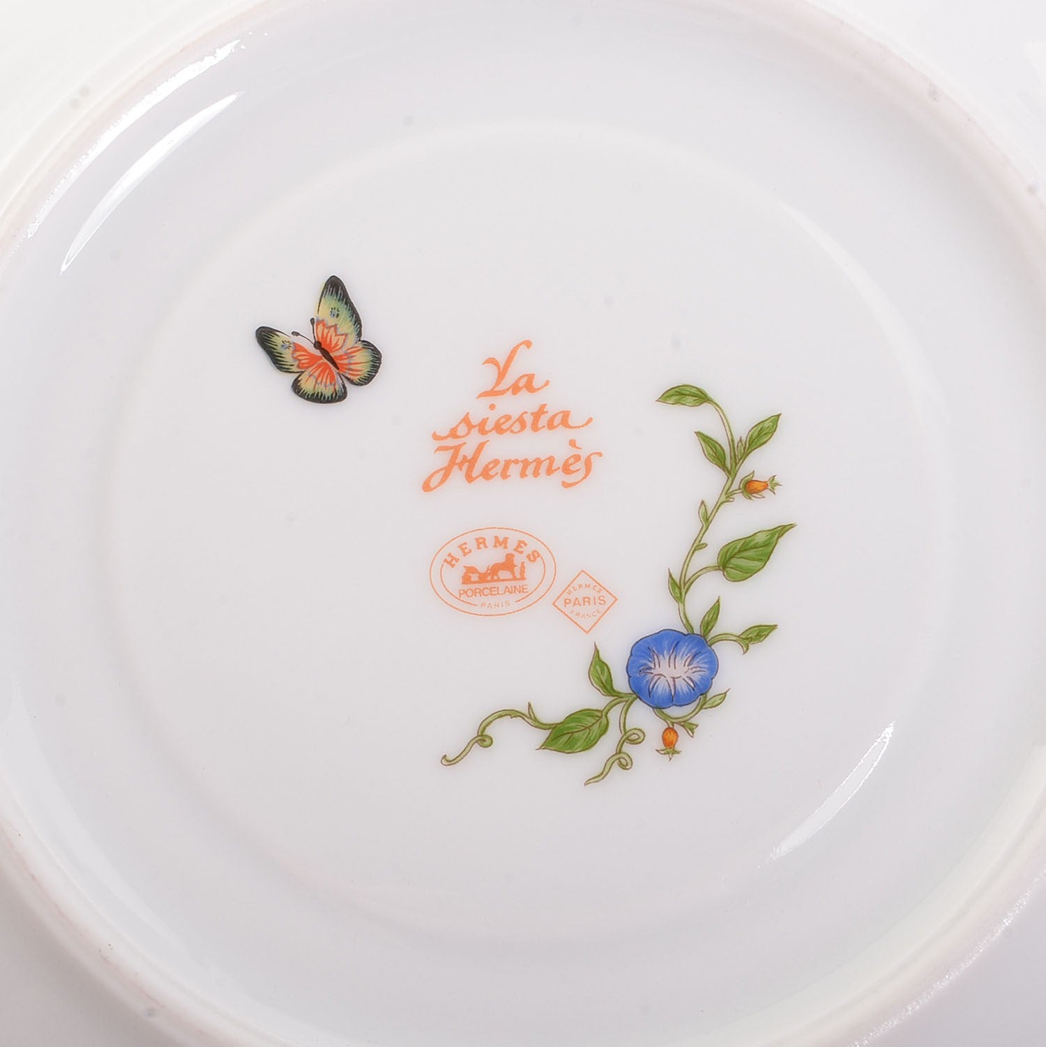 Hermes Porcelain La Siesta Breakfast Cup and Saucer Set of 2 5 of 8
