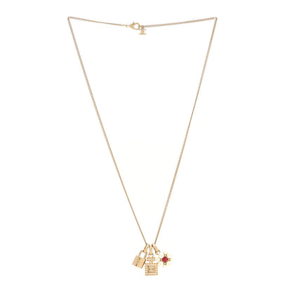 Chanel Metal 3 Charms Necklace Gold 3 of 5